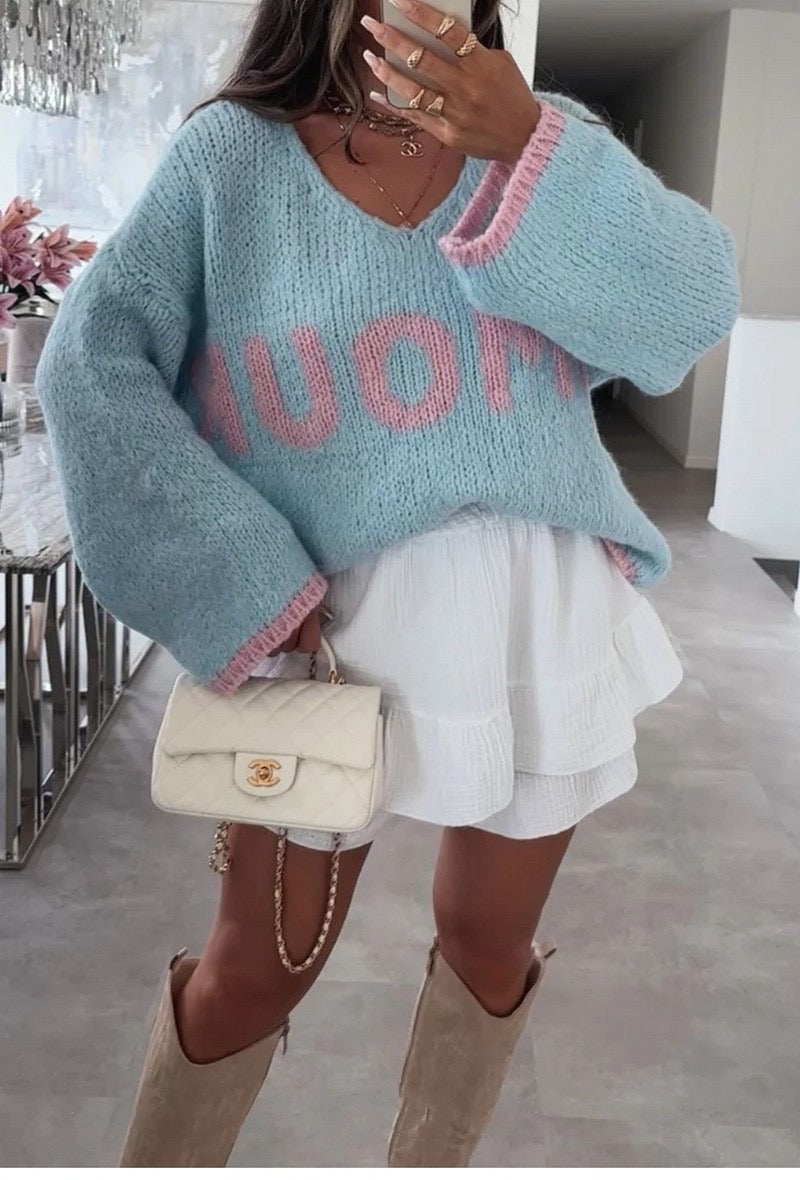 Knit blue
