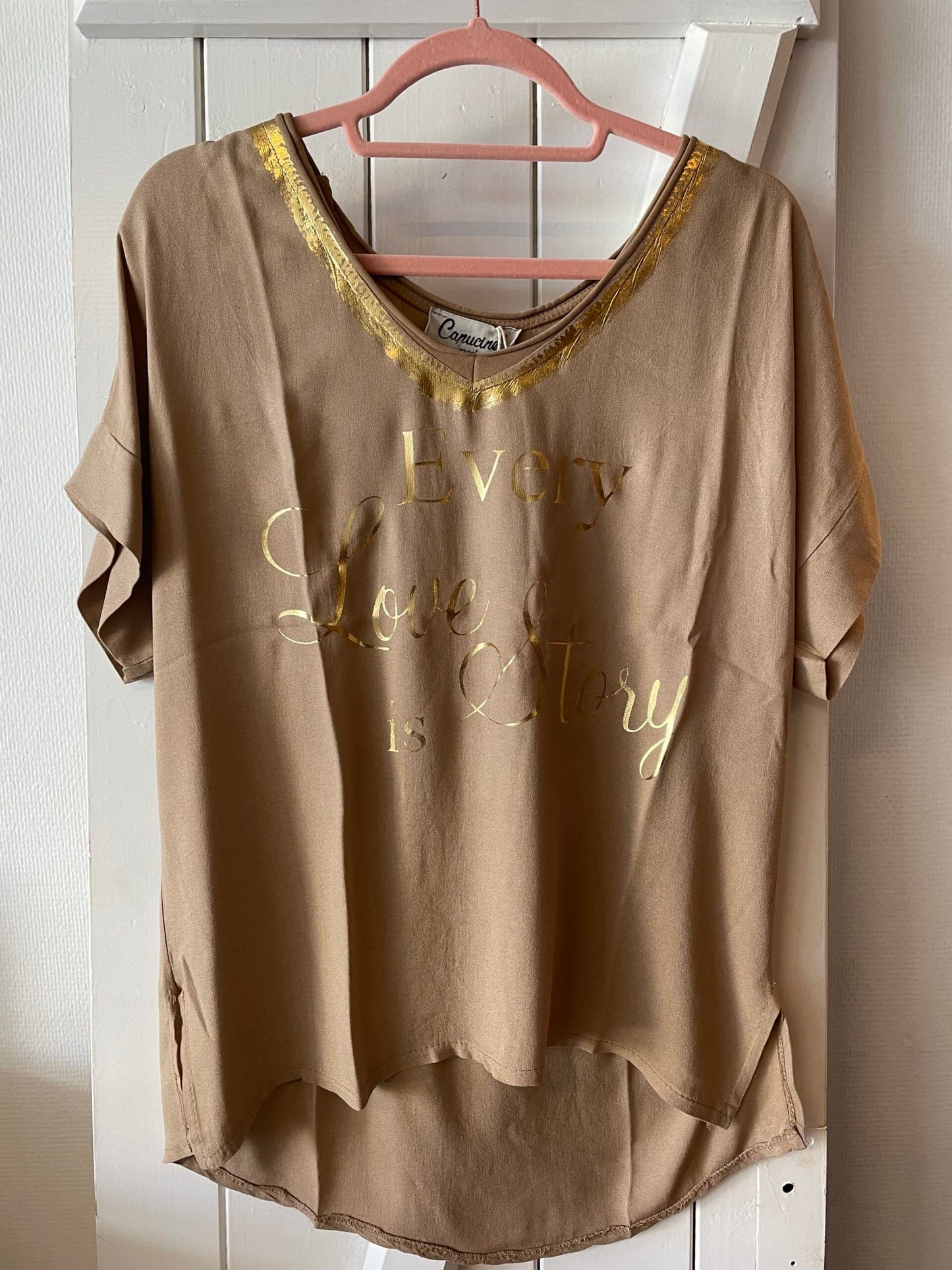 Alana camel tee/ LIVA K