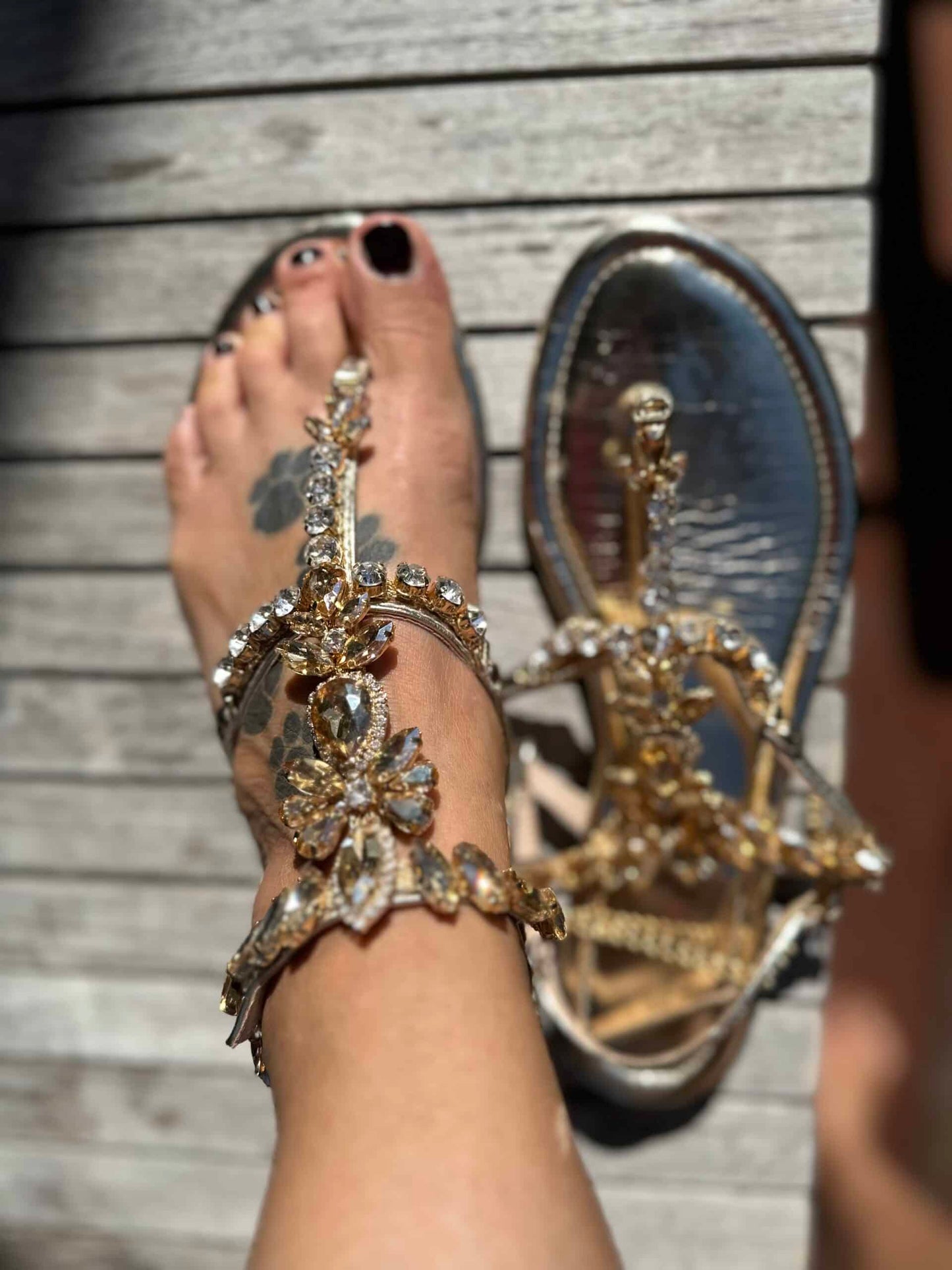 Guld sandal / LIVA K