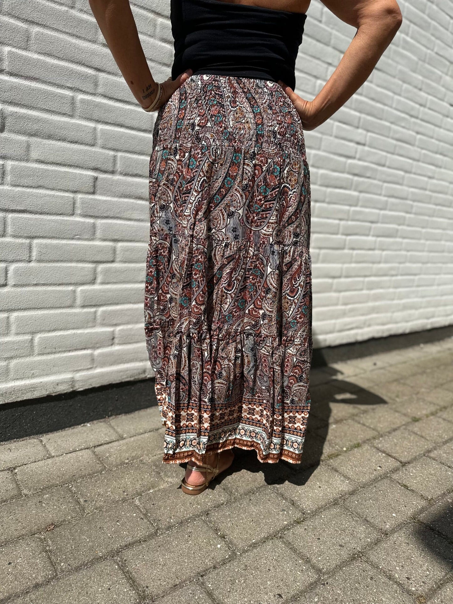 Boho nederdel brun / Liva K