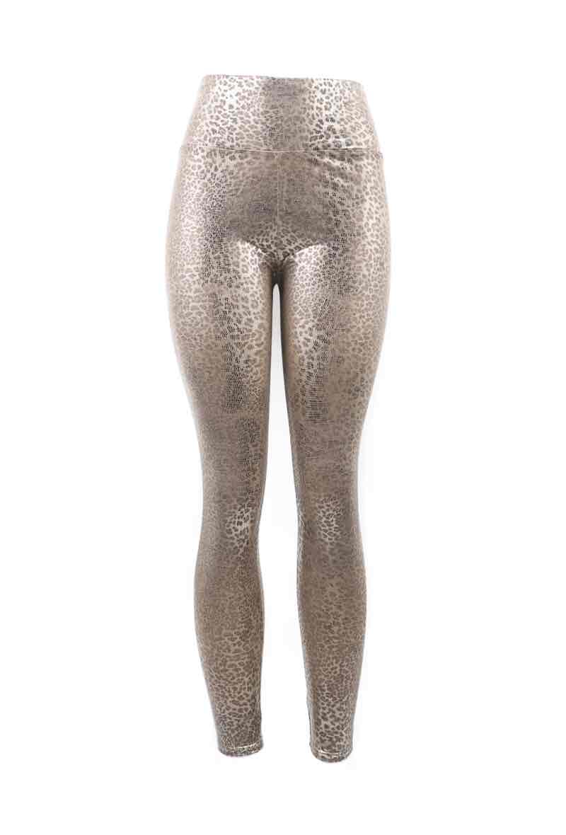 Chika shiney leopard leggins